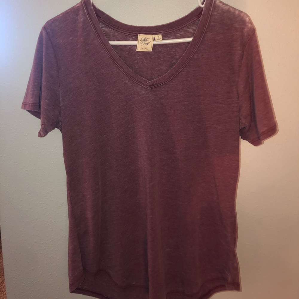 women’s white crow v-neck shirt